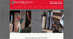 Desktop Screenshot of lionsdensalon.com